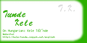 tunde kele business card